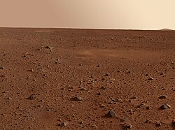 Superficie del desierto de Marte fotografiada por una sonda