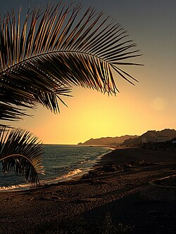 Puesta de sol en el cabo de Gata
