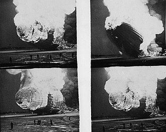 Secuencia histórica del incendio y destrucción del Hindenburg