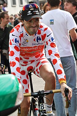 Samuel Sánchez, ganador de la clasificación de la montaña