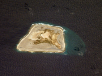 Mapa de localización y relieve general de la Isla Jarvis