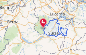 Mapa de localización del cantón de Obwalden en Suiza