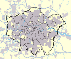 Zonas edificadas que se extienden más allá de las fronteras de Londres junto a la M25