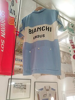 Maillot histórico del equipo ciclista Bianchi Ursus de 1949 a 1950