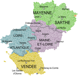 Representación cartográfica histórica de la región en el siglo XVIII