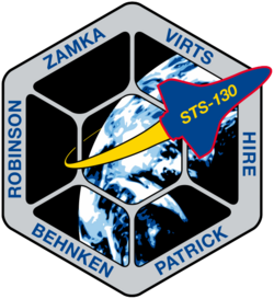 Insignia oficial de la misión STS-130 del transbordador espacial