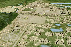 Evocación artística de Cahokia