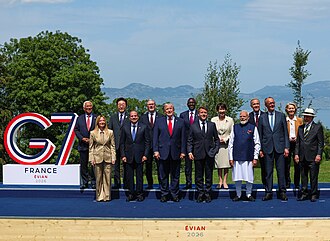 Foto de familia institucional en una cumbre del G7