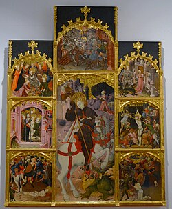 Retablo de San Jorge pintado por Berenguer Mateu.