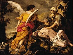 El sacrificio de Isaac, óleo sobre lienzo