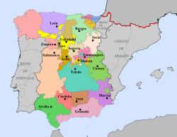 Provincias fiscales de la Corona de Castilla en 1590