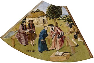 Representación del pecado de la avaricia