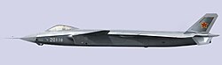 Caza furtivo Chengdu J-20 de la Fuerza Aérea del EPL