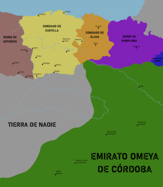 Condado de Castilla a la muerte de Ordoño I