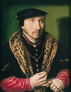 Retrato de un caballero desconocido, óleo sobre tabla en Compton Verney Art Gallery.