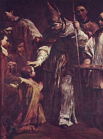 La confirmación, parte de la serie Los siete Sacramentos de Giuseppe Maria Crespi.