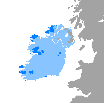 Representación gráfica de la familia lingüística del idioma irlandés
