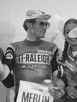 Jan Raas en el prólogo del Tour de Francia de 1978