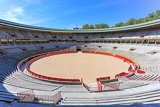 Vista general de la Plaza de toros Monumental de Pamplona