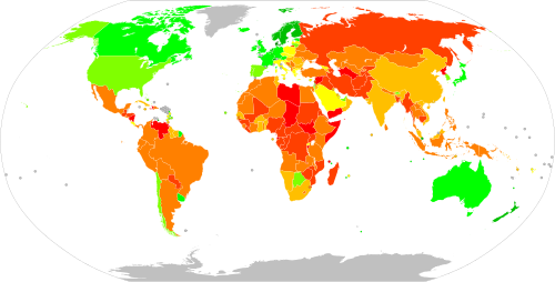 Mapa del Índice de Percepción de la Corrupción