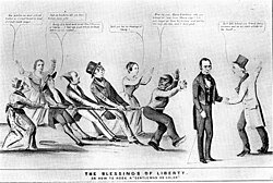 Caricatura contemporánea del abolicionismo
