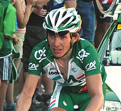 Retrato del ciclista Dmitri Fofonov
