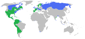 Mapa de los participantes en la Guerra de Sucesión Austriaca
