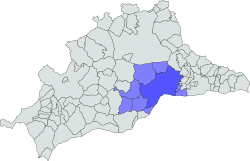 Área urbana de Málaga respecto a la provincia según el II Plan Estratégico de Málaga.