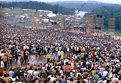 Multitud en el Festival de Woodstock de 1969.