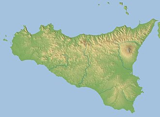 Localización geográfica del archipiélago en el mapa de Sicilia
