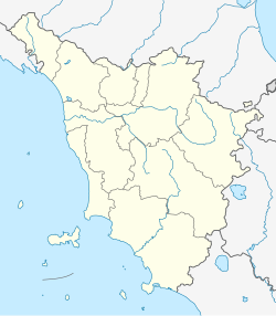 Mapa de la región de Toscana mostrando la ubicación de Siena