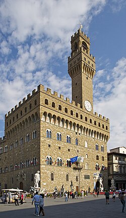 Vista del Palazzo della Signoria en Florencia