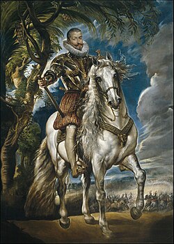 Retrato ecuestre del duque de Lerma pintado por Rubens en 1603