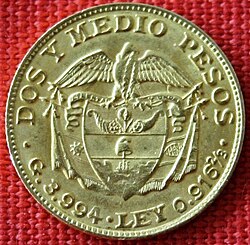 Moneda de oro fino de 1919