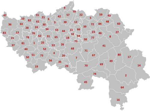 Mapa de los municipios de la provincia