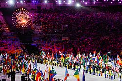 Momento de la ceremonia de clausura en el Estadio Maracaná.