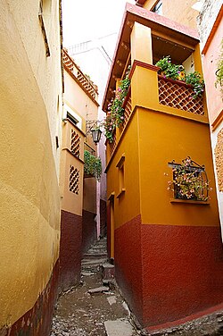 Callejón del Beso en Guanajuato, México.