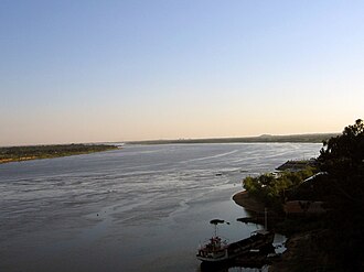 Fotografía panorámica del Río Paraguay a su paso por Asunción