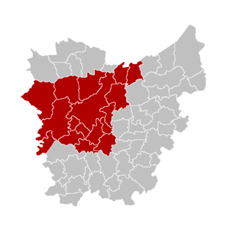 Mapa del distrito de Gante