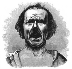 Ilustración titulada Horror y Agonía basada en una fotografía de Guillaume Duchenne