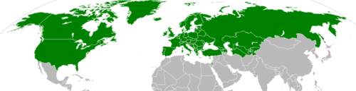 Mapa geográfico de los Estados miembros de la UNECE