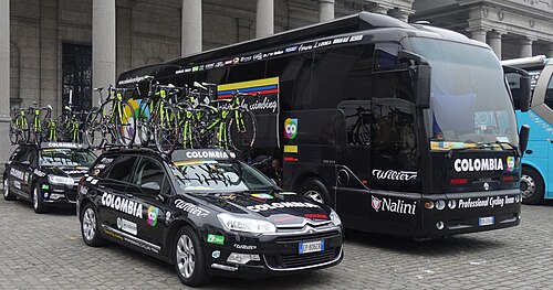 Vehículos oficiales del equipo ciclista Colombia en 2014