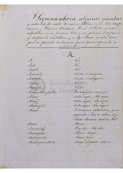 Ilustración de un diccionario zapoteco histórico