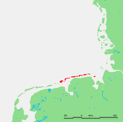 Mapa de las islas Frisias orientales