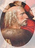 Detalle de Cristóbal Colón en la pintura