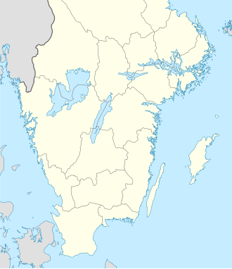 Mapa de localización de Helsingborg en Suecia meridional