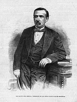 Ruiz Zorrilla como presidente de las Cortes