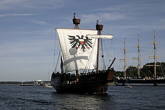 Réplica de la coca Lisa von Lübeck, nave hanseática del siglo XV.