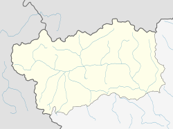 Mapa de la ubicación de Courmayeur en la región del Valle de Aosta