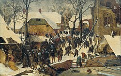 Adoración de los Magos en la nieve de 1563